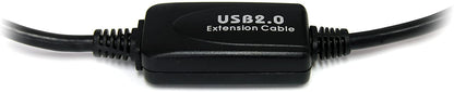 StarTech.com 9 m / 30 ft Active USB A to B Cable - M/M - Black USB 2.0 A to B Cord - Printer Cable - Extension USB Cable (USB2HAB30AC) 30 ft / 9m