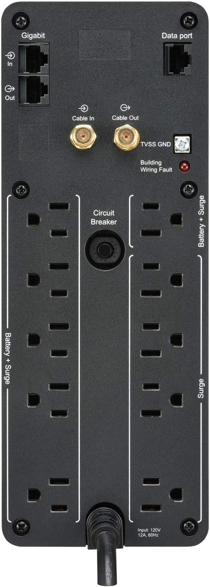 APC UPS 1350VA Sine Wave UPS Battery Backup and Surge Protector, BR1350MS Backup Battery Power Supply with AVR, (2) USB Charger Ports 1350VA Power Supply