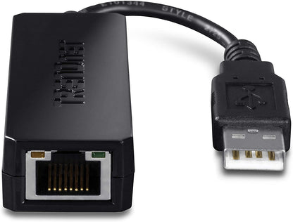 TRENDnet USB 2.0 to 10/100 Fast Ethernet LAN Wired Network Adapter for MacBook, TU2-ET100, ChromeBook, Windows 8.1 and Earlier, Linux, and Specific Android Tablets, ASIX AX88772A Chipset USB 2.0 10/100 Mbps Ethernet