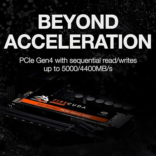 Seagate FireCuda 520 NVMe 1TB Internal PCIe Gen4 X4 Solid State Drive For Laptops & Desktops