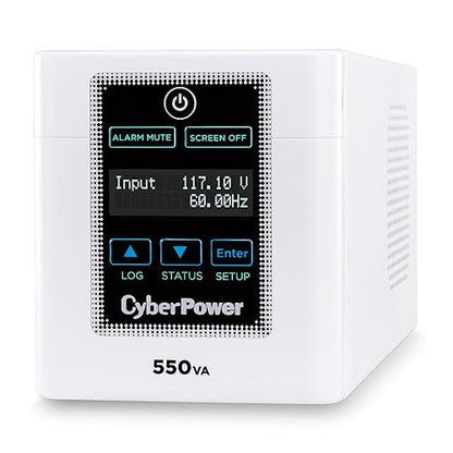 CyberPower M550L Medical-Grade UPS System, 550VA/440W, 4 Outlets, AVR, Tower