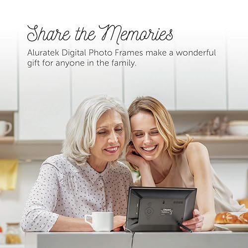 Aluratek 10" LCD Digital Photo Frame w/4GB Built-in Mem & USB SD/SDHC Support (ADMPF310F) Black 10 Inch