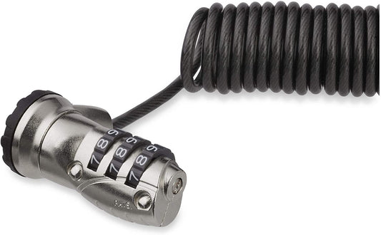 StarTech.com Laptop Combination Cable Lock - With 6' Self-Coiling Cable - Portable 3-Digit Combination Laptop Lock - Laptop Security Locking Cable (LTLOCK3DCOIL) 6 ft (1.8 m) Self-Coiling
