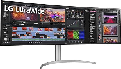 LG UltraWide 49WQ95C Dual QHD Monitor with 49 inch IPS Display 5ms Refresh Time 144Hz Refresh Rate, White