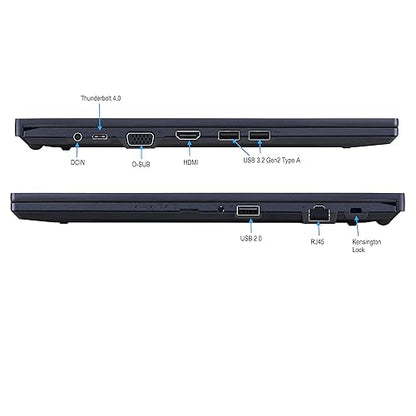 ASUS B1502CBA-P51-CA ExpertBook B1 Business Laptop, 15.6” FHD, Intel Core i5-1235U, 8GB, 512GB SSD, Windows 11 Pro, Military Grade, Webcam Shield, Win 10 Pro, Black