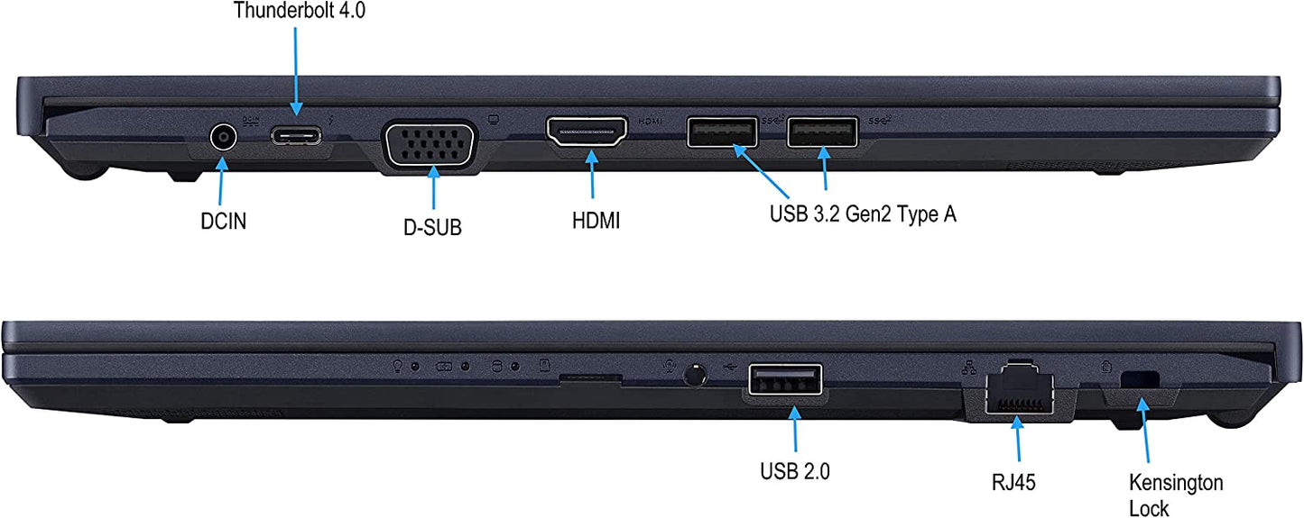 Asus B15 - B1500CBA-C73P-CA Intel Core™ i7-1255U Processor 1.7 GHz, 16GB, 512GB SSD , 15.6" FHD 16:9 AG, Windows 11 Pro, MIL-STD 810H English i7-1255U