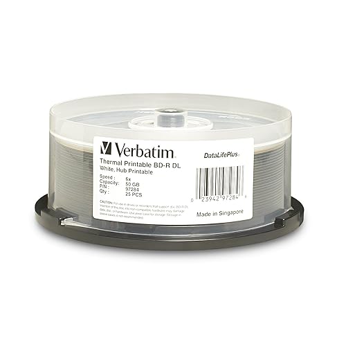 Verbatim DataLifePlus - 25 X BD-R DL - 50 GB 6x - White - Thermal Transfer Printable Surface 97284