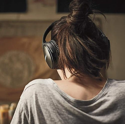 Bose QuietComfort 35 II Noise Cancelling Bluetooth Headphones— Wireless, Over Ear Headphones with Built in Microphone and Alexa Voice Control, Black