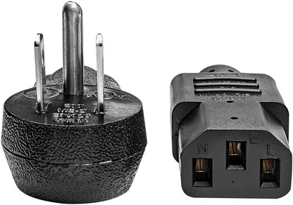 Tripp lite Desktop Computer AC Power Cord, Right-Angle NEMA 5-15P to C13-10A, 125V, 18 AWG, 6 ft, Black