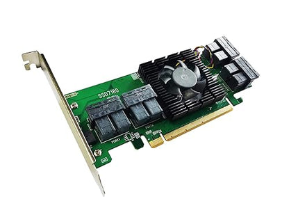 Highpoint SSD7180– PCIe 3.0 x16 8-Port U.2 NVMe RAID AIC RAID Controller Card