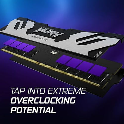 Kingston Fury Renegade 16GB 7200MT/s DDR5 CL38 DIMM Desktop Memory Single Module | Intel XMP 3.0 | Overclocking Stability | KF572C38RS-16 7200MT/s 16GB