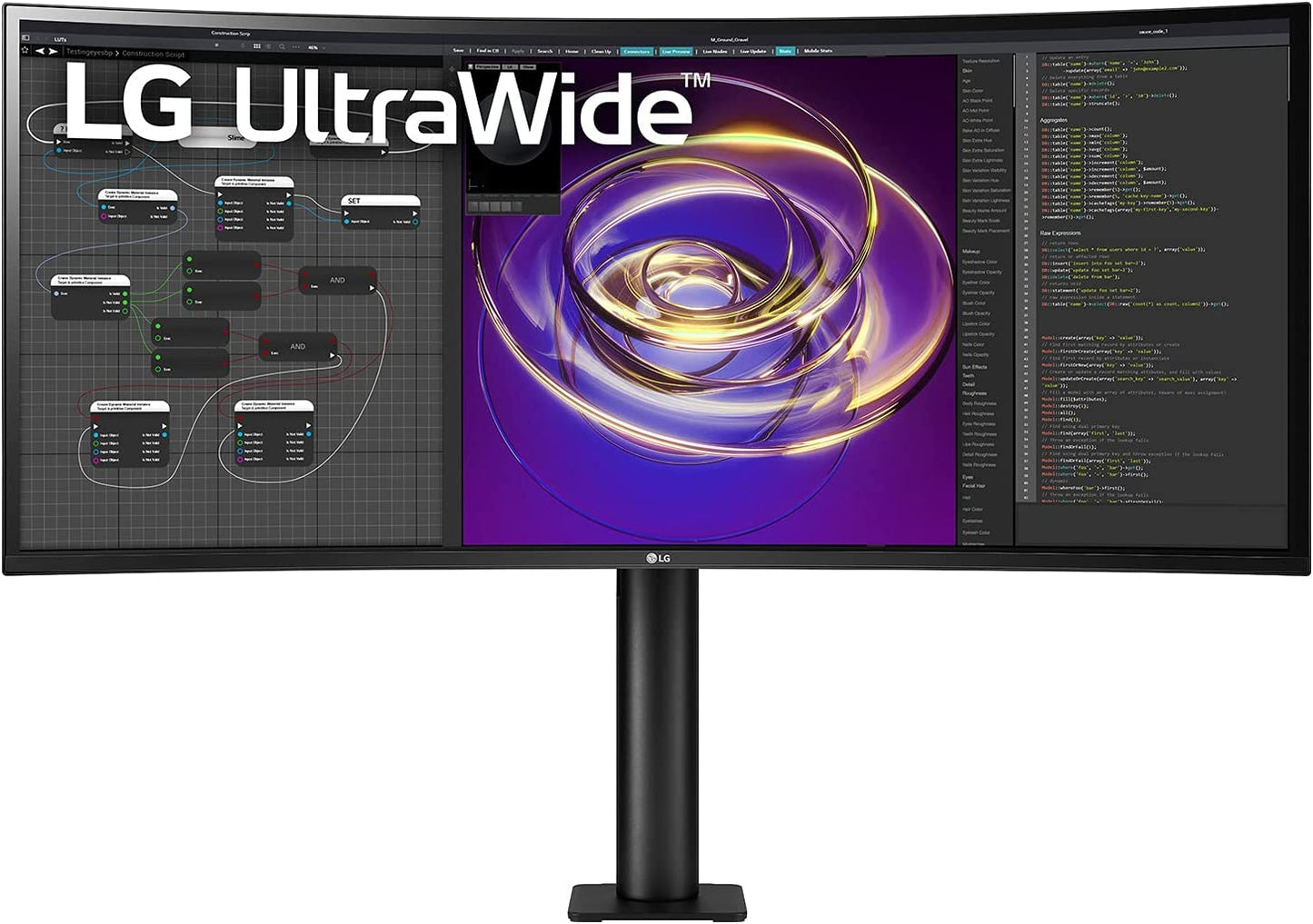 Lg 34WP88CN-B.AUS 34” Curved UltraWide Ergo QHD IPS HDR Monitor with USB Type C