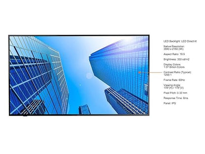 NEC 55'' 4K UHD Display with Integrated ATSC/NTSC Tuner