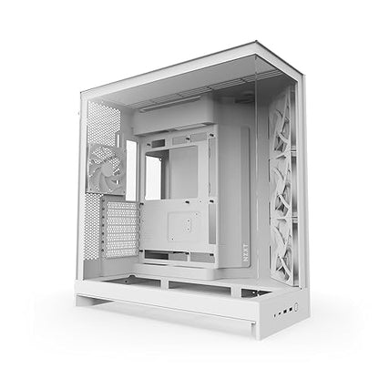 NZXT H9 Flow Dual-Chamber Mid-Tower Case - All White