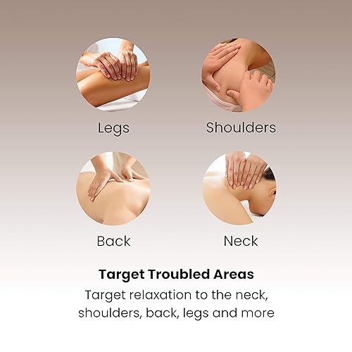 Homedics Neck Massager, Heated Shiatsu Neck, Shoulder and Back Massager with 3 Speeds, Changes of Direction, and Convenient Straps - Portable Relief for Neck, Shoulders, Back, & Legs