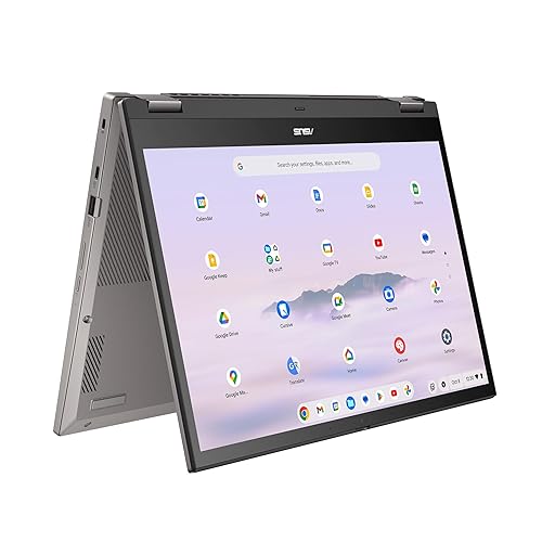 ASUS Chromebook CM34 Flip Laptop, 14" WUXGA (1920x1200) Touch Display, AMD Ryzen™ 3 7320C Processor, 128GB SSD, 8GB RAM, ChromeOS, CM3401FFA-DS31T-CB
