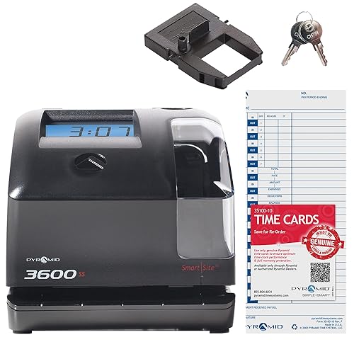 Pyramid 3600SS SmartSiteTime Clock and Document Stamp