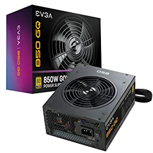 EVGA 850 GQ, 80+ GOLD 850W, Semi Modular, EVGA ECO Mode, 5 Year Warranty, Power Supply 210-GQ-0850-V1,Black