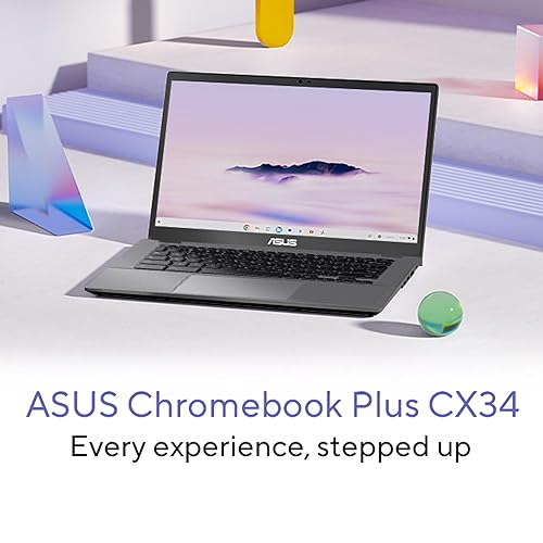 ASUS Chromebook Plus CX34 Laptop, 14" FHD (1920x1080) Touchscreen, Intel® Core™ 5 Processor 120U, 512GB SSD, 16GB LPDDR5 RAM, ChromeOS, Gray, CX3402CVA-DSU51T-CB