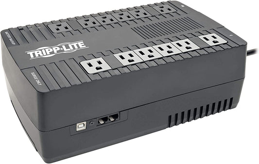 Tripp Lite AVR750U 750VA UPS Battery Backup, 450W AVR Line Interactive, USB, Ultra-Compact, Black 750VA Battery
