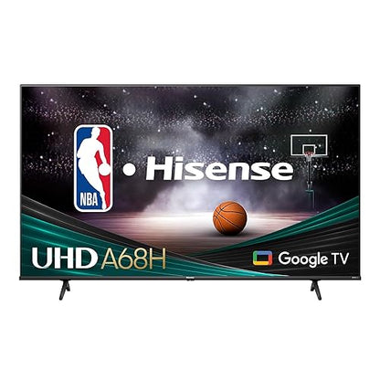 Hisense 65A68H - 65 inch Smart Ultra HD 4K Dolby Vision HDR10 Google TV with Bluetooth, Voice Remote (Canada Model) 4K UHD Google TV 65