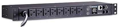 CyberPower PDU31002 Monitored PDU, 120V/20A, 8 Outlets, 1U Rackmount, Black