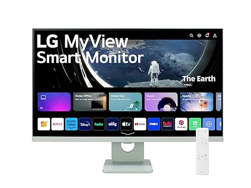 LG 27" FHD IPS MyView Smart Monitor with webOS and Built-in Speakers, Green Green 27" Tilt only FHD