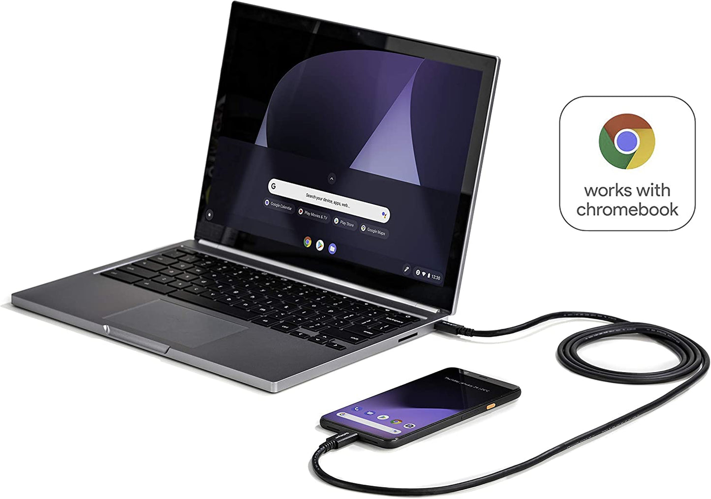 StarTech.com 6 ft (1.8 m) USB C to USB C Cable - 5A, 100W PD 3.0 - Certified Works with Chromebook - USB-IF Certified - M/M - USB 3.0 5Gbps - USB C Charging Cable - USB Type C Cable (USB315C5C6)