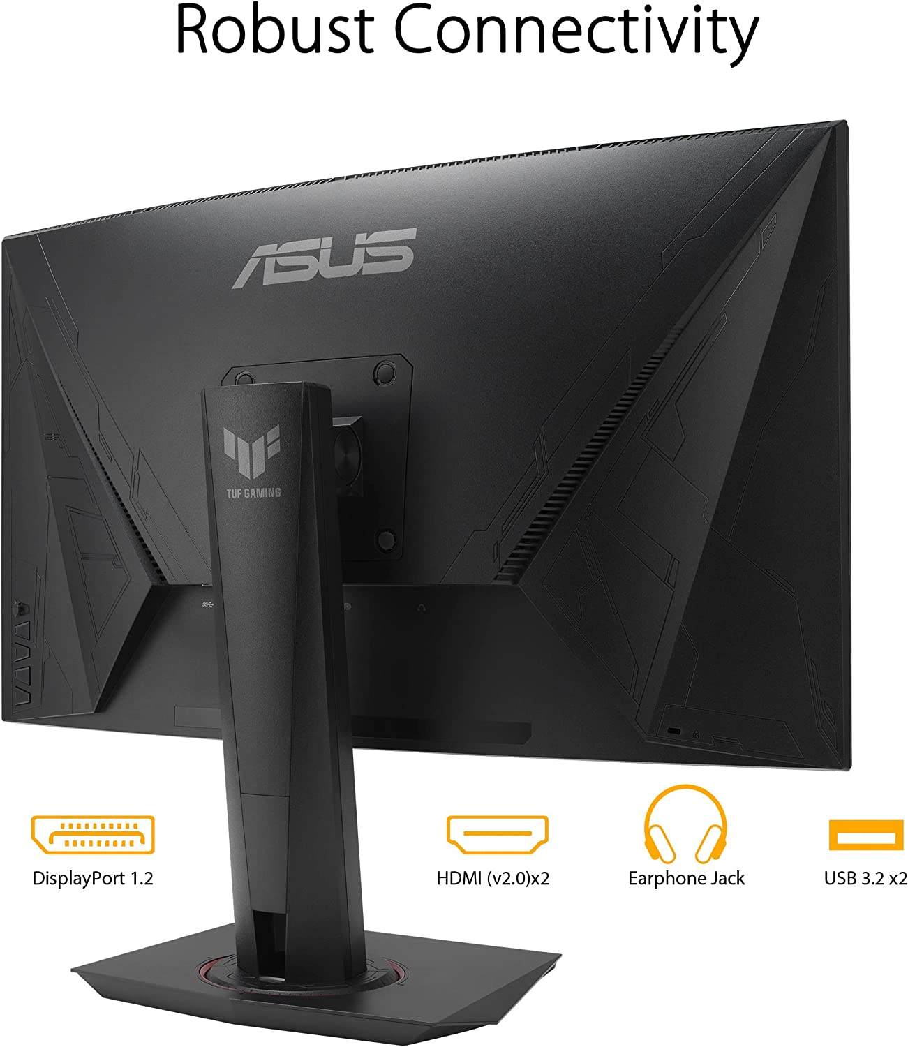 ASUS 27” 1080P TUF Gaming Curved HDR Monitor (VG27VQM) - Full HD, 240Hz, 1ms, Extreme Low Motion Blur, Adaptive-Sync, Freesync™ Premium, Speakers, Eye Care, HDMI, DisplayPort, USB, Height Adjustable