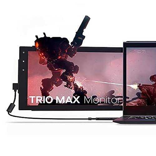 Mobile Pixels 14‘’ Trio Max Portable Monitor for Laptops,Full HD IPS USB A/Type-C USB Powered Dual Tri Screen, Plug and Play Mac Windows Switch Compatible( One 14.1'' monitor plus kickstand) ONE Trio Max (14.1") plus Kickstand