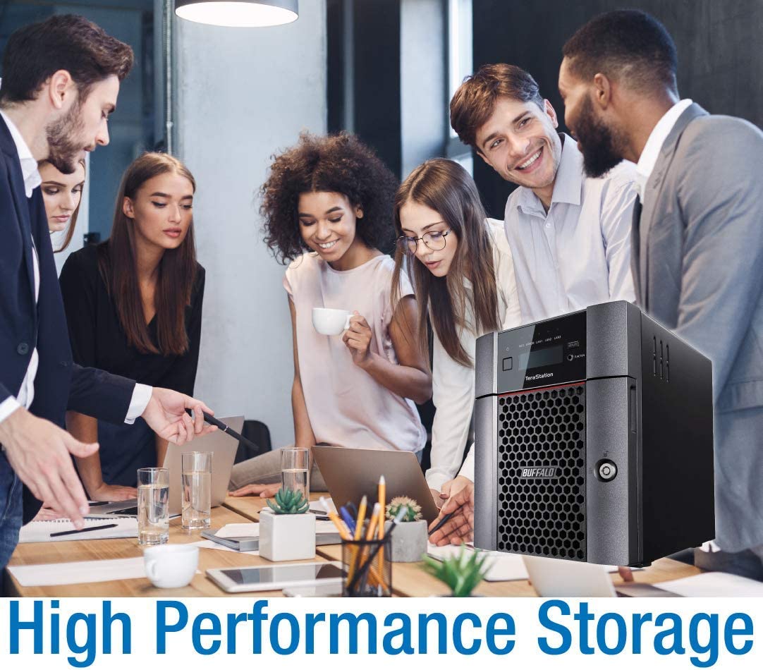 BUFFALO TeraStation 5420DN Desktop NAS 48TB (4x12TB) with HDD NAS Hard Drives Included 10GbE / 4 Bay/RAID/iSCSI/NAS/Storage Server/NAS Server/NAS Storage/Network Storage/File Server