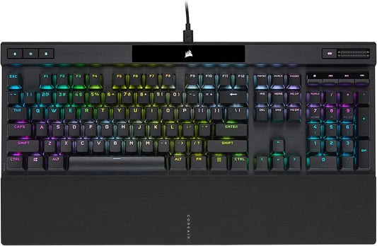 Corsair K70 RGB PRO Wired Mechanical Gaming Keyboard (CHERRY MX RGB Speed Switches: Linear and Rapid, 8,000Hz Hyper-Polling, PBT DOUBLE-SHOT PRO Keycaps, Soft-Touch Palm Rest) QWERTY, NA - Black RGB PRO (2022) MX SPEED- Fast
