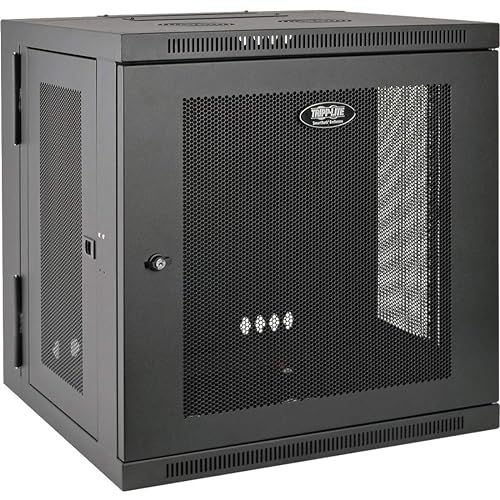 Tripp Lite 12U Wall Mount Rack Enclosure Server Cabinet, Hinged Back, 24.5 Deep, UPS-Depth (SRW12USDP), Black 12U Hinged