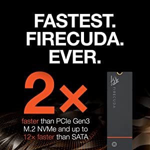 Seagate FireCuda 530 1TB Solid State Drive - M.2 PCIe Gen4 Ã—4 NVMe 1.4, PS5 Internal SSD, speeds up to 7300MB/s, 3D TLC NAND, 1275 TBW, 1.8M MTBF, Heatsink, Rescue Services (ZP1000GM3A023) 1TB 530 w/ Heatsink NVMe - Gen 4