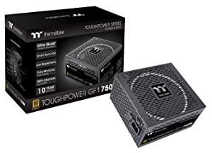 Thermaltake Toughpower GF1 750W 80+ Gold SLI/ CrossFire Ready Ultra Quiet 140mm Hydraulic Bearing Smart Zero Fan Full Modular Power Supply 10 Year Warranty PS-TPD-0750FNFAGU-1 Black 750W GF1