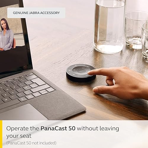 Jabra PanaCast Remote Control – Jabra PanaCast 50 Intuitive Remote Control for Easy in-Room Operation Without Leaving Your Seat, Access Presets and PTZ-Controls, Adjust Volume and More, Black PanaCast 50 Remote Black