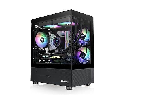Thermaltake View 170 TG ARGB Micro Chassis - Micro Tower - Black - SPCC, Tempered Glass - Mini ITX, Micro ATX Motherboard Supported - 8 x Fan(s) Supported - 1 x Internal 3.5" Bay - 2 x Internal 2.5" Bay