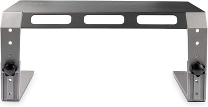 StarTech.com Monitor Riser Stand - for up to 32" Monitor - Height Adjustable - Computer Monitor Riser - Steel and Aluminum (MONSTND), Black