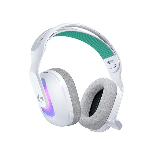 Logitech G522 Lightspeed Wireless Gaming Headset, LIGHTSYNC RGB, Full Bandwidth Mic & Advanced Synchronized Audio, Tri-Connectivity with Lightspeed, Bluetooth, USB-A to USB-C for PC - White