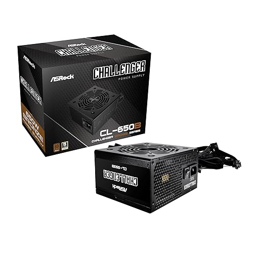 ASRock Chanllenger Power Supply 650W ATX 2.52 120mm Golf Blade Fan 5 Years Warranty Taiwanese Capacitor CL-650B 80 Plus Bronze Certified Non-Modular Bronze Chanllenger 650W
