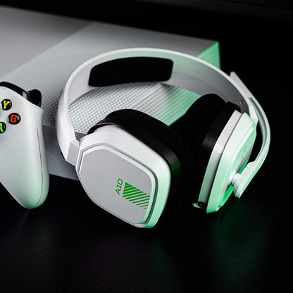 ASTRO Gaming A10 Wired Gaming Headset, Lightweight and Damage Resistant, ASTRO Audio, 3.5 mm Audio Jack, for Xbox Series X|S, Xbox One, PS5, PS4, Nintendo Switch, PC, Mac- White/Green White Gen 1 Xbox/PC Headset Only