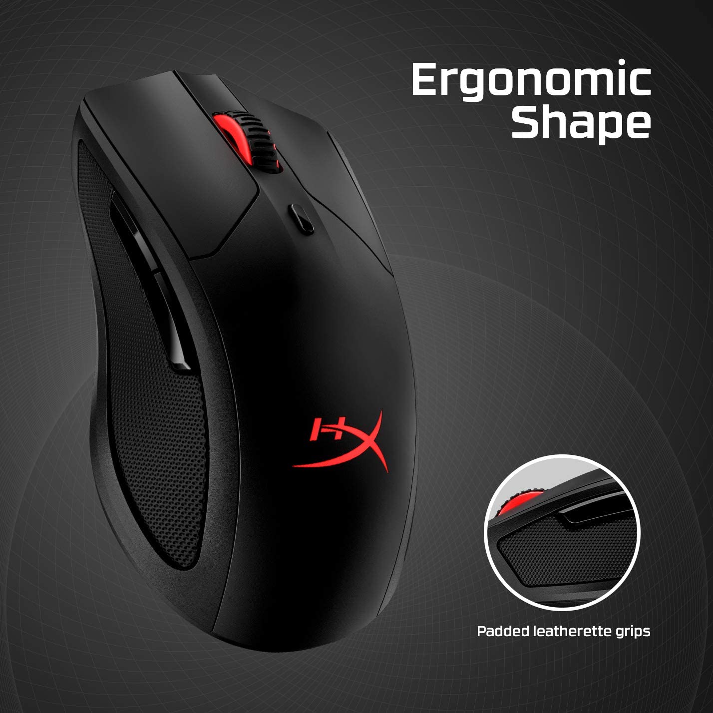 HyperX Pulsefire Dart - Wireless RGB Gaming Mouse, Software-Controlled Customization, 6 Programmable Buttons, Qi-Charging Battery up to 50 hours - PC, PS4, Xbox One Compatible Black Wireless Pulsefire Dart Mouse