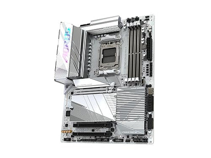 GIGABYTE X670E AORUS PRO X (AM5/ LGA 1718/ AMD/ X670E/ EATX/ 5-Year Warranty/ DDR5/ Quad M.2/ PCIe 5.0/ USB 3.2 Gen2X2 Type-C/WiFi 7/ Intel 2.5GbE LAN/Q-Flash Plus/EZ-Latch Plus/Motherboard)