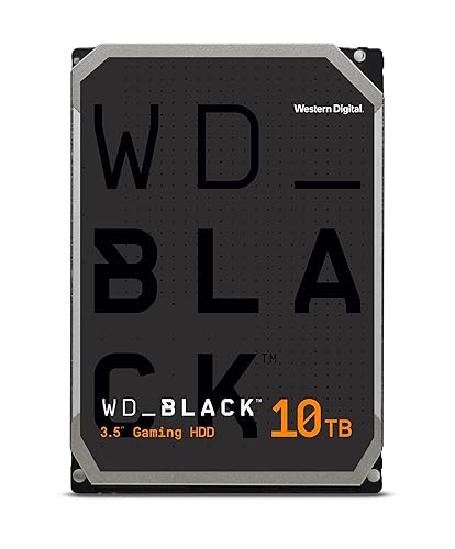 Western Digital 10TB WD_Black Performance Internal Hard Drive HDD - 7200 RPM, SATA 6 Gb/s, 512 MB Cache, 3.5" - WD102FZBX