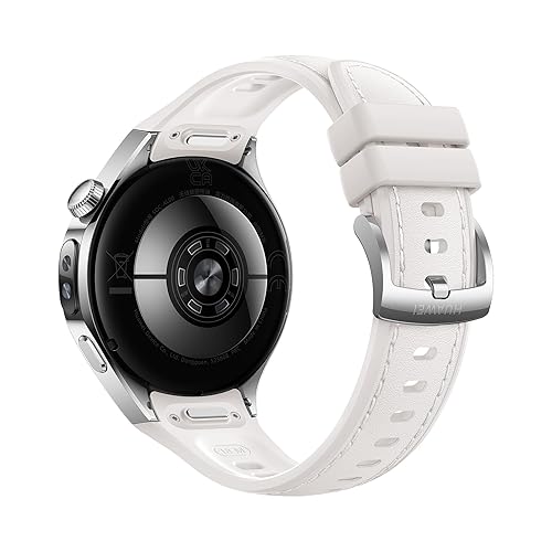 HUAWEI Watch 5, 42mm Smartwatches, Multi-Sensing X-TAP Technology, Spherical Sapphire Glass, Two Battery Modes, Intuitive Smart Gestures, Compatible with iOS and Android, White