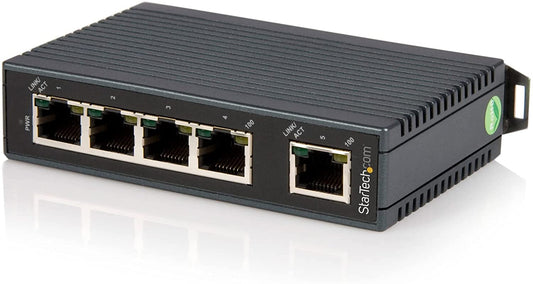 StarTech.com 5-Port Ethernet Switch - 10/100Mbps Industrial Networking Solution - IP30-rated Energy Efficient Internet Switch (IES5102)