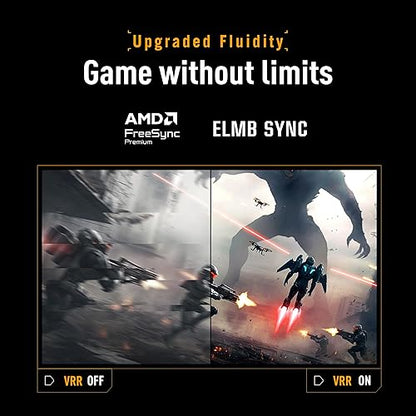 ASUS TUF Gaming Series 5 24.5” 1080P Monitor (VG257Q5A) - Full HD, 200Hz, Extreme Low Motion Blur Sync, FreeSync Premium, 0.5ms, Speaker, DisplayWidget, Gaming AI, 3 yr Warranty