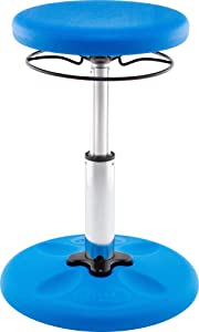 Kore design Kore Kids Adjustable Height Standard Wobble Chair - Flexible Seating Stool for Classroom, Elementary School, ADD/ADHD - Assembled in The USA, Blue (14in-19in) Blue 14in-19in