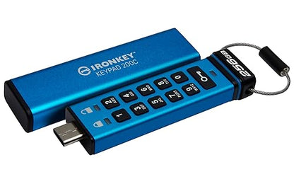 Kingston Ironkey Keypad 200 Usb-c 256gb Encrypted Flash Drive