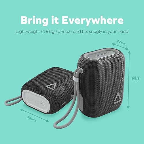 Creative MUVO Flex Portable Waterproof Bluetooth 5.3 Speaker with Auracast, Up to 10 Hours of Battery Life, IP67 Waterproof, and Powerful Bass Performance (Black)
